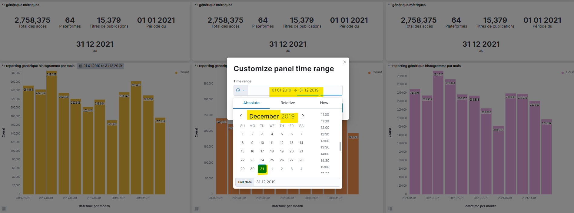 customize time range 3